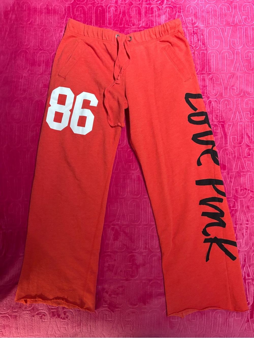 Victoria’s Secret red PINK Wide Leg Sweatpants